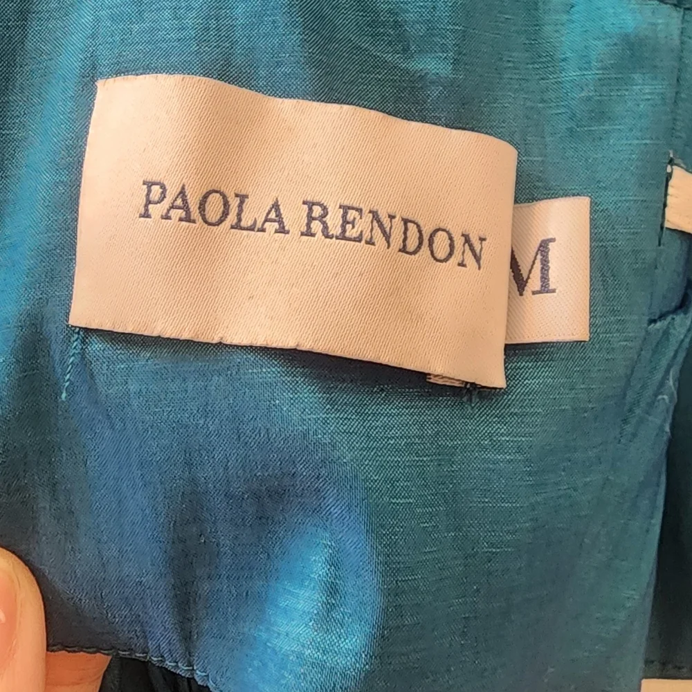Paola‎ Rendon Elegant Teal Skirt Set, Size Medium.